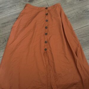 Charlotte Russe Women's long Button-Front Skirt